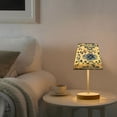thumbnail image 6 of BZSMCE Table Lamp Creative Design Blue Art Flower Pattern Simple Pattern Night Light, 6 of 8