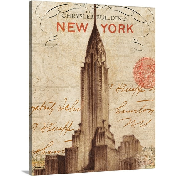 Great BIG Canvas | "Letter from New York" Canvas Wall Art - 24x30