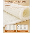 thumbnail image 5 of Smiry Waffle Bathroom Rugs 36x24, Extra Soft Absorbent Bath Mat, Non Slip Quick Dry Bath Rugs for Bathroom Floor, Tub and Home Decor with Tassels Boho, Cream, 5 of 7