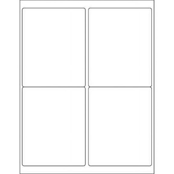4 x 5 in. White Rectangle Laser Labels - Pack of 400