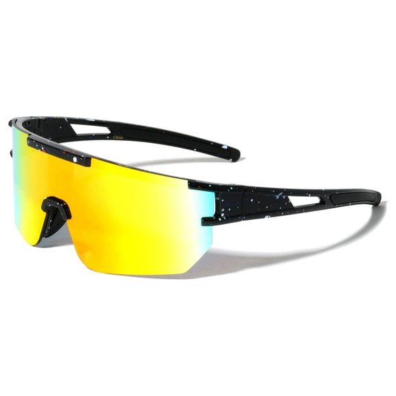 Men USA Patriotic Sport Wrap Around Sunglasses Cycling Volleyball Baseball Sport Mirror 100% UV Protection