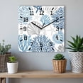 thumbnail image 6 of Navy Blue Gray Coastal Wooden Wall Clock Silent Non Ticking, Summer Beach Coral Shell Ocean Square Wall Clocks Battery Operated, Decor Clock for Home Office, Living Room, Kitchen, 12 Inch, 6 of 9
