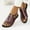 Wine, variant on Aloohaidyvio Womens Dressy Summer Flat Sandals Comfortable Beach Cute Ladies Slides 2025 Leather Casual Dress Sandals
