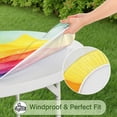 thumbnail image 5 of Colorful Tie Dye Mountain Pattern Round Fitted Tablecloth with Elastic Edge,Dining Table Cover Waterproof,Outdoor Round Tablecloth for Camping,Dining,Indoor and Outdoor, 5 of 7