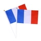thumbnail image 3 of 10 banderas de Francia para sostener en la mano, minibandera nacional francesa de 14 x 21 cm (bola dorada, asta blanca), 3 of 7