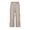 Beige, variant on Women's High Waist Cargo Style Cropped Pants Stretchy Flex Flat Front Beige S