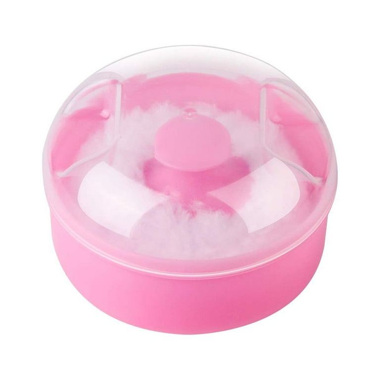 FOMIYES 2Pcs powder puff box plastic to go containers bottle holder for  baby makeup containers powder puff and container body powder container baby