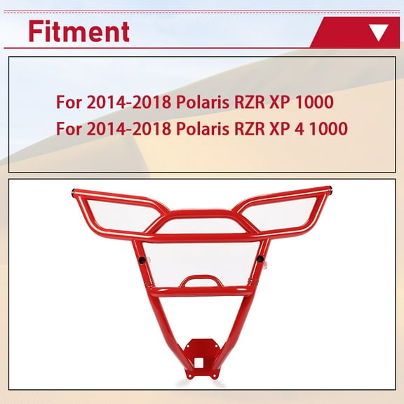 Kojem Red Rear Bumper Protector Caps Heavy Duty for 14 15 16 17 18 Polaris RZR XP 1000 RZR XP 4 1000