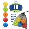 thumbnail image 2 of Muka Lot de 10 Balles de Pickleball avec Sac à Cordon, Balles de Pickleball Blanches d'Extérieur à 40 Trous, 2 of 9