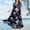 Black, variant on KLHDSF Dresses For Women Bohemian Floral Print Short Sleeve Dress Loose Casual Summer Vacation Black L