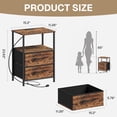 thumbnail image 2 of Behome Nightstand with Charging Station, Bedside Table with Storage, End Tables with USB Ports and Outlets for Bedroom, Living Room,Rustic Brown, 2 of 7