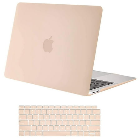 Mosiso New MacBook Air 13 Inch Case A2337 M1 A2179 A1932 2020 2019 2018 Release, Hard Case Shell Cover with Keyboard Cover for Apple MacBook Air 13'' Retina with Touch ID, Camel