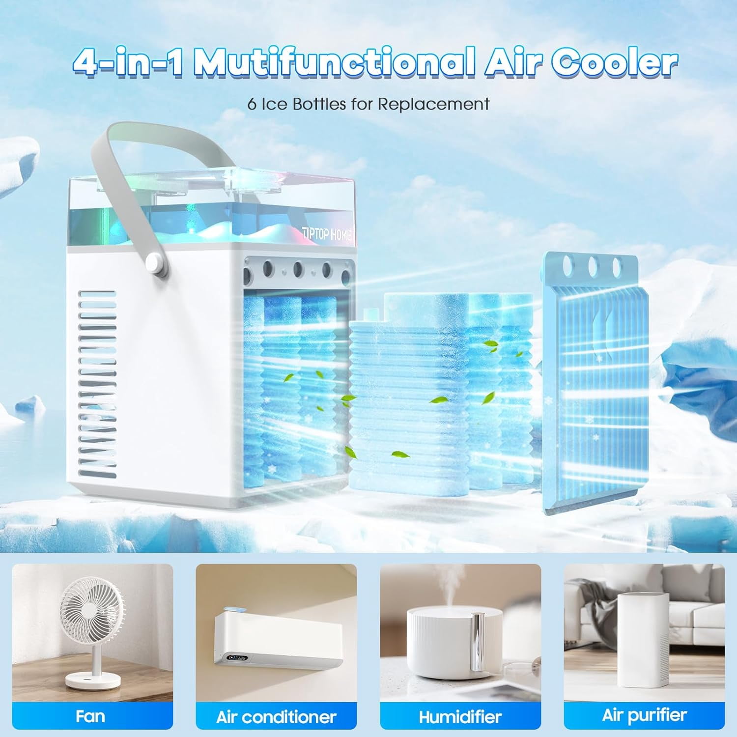 Thehomeuse Portable Air Conditioner, Gray