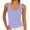 Purple, variant on Women's Casual Basic U-Neck Sleeveless Ribbed Fitted Cute Tank Top Beige