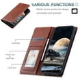 thumbnail image 4 of TECH CIRCLE Case For Galaxy S20 FE Case, Slim PU Leather Flip Folio Case Card Holders Kickstand Magnetic Shockproof Protective TPU Inner Wallet Cover for Samsung Galaxy S20 FE 6.5" 2020,Brown, 4 of 7