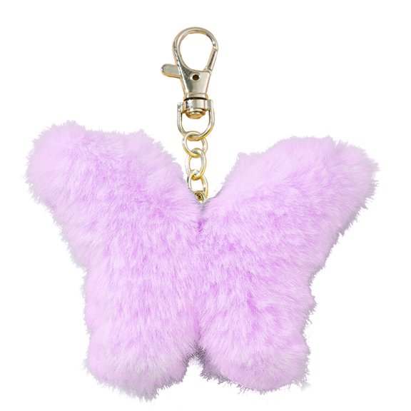 Plush Butterfly Keychain Cute Pendant Keyring Ornament Keys Holder Backpack Handbag Charm Gift for Girls