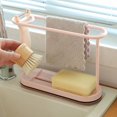 thumbnail image 5 of Jinsinto 2pcs Kitchen Sponge Holder Drainage Rag Storage Rack Dishcloth Shelf Blue white, 5 of 5
