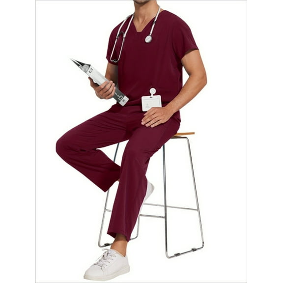 Professional Quick-dry Hospital Nurse Suit V-neck Separable Beauty Salon Workwear Premium Elastic Surgical Uniform for Medical
