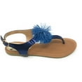 thumbnail image 3 of Victoria K Women's PomPom With Side Buckle Sandals, 3 of 5
