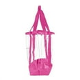 thumbnail image 2 of DALIX Clear Transparent Shopping Bag Security Work Tote (Zippered) in Hot Pink, 2 of 3