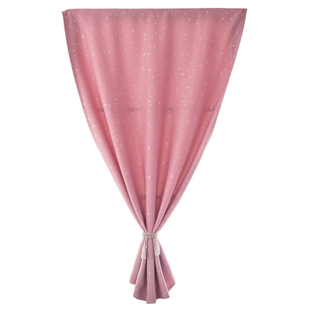Yeacher 1 Pce Rideau Aoresac Maison Argent Chaud Étoiles Occultant Double Face Velcro Tissu de Rideau Maison