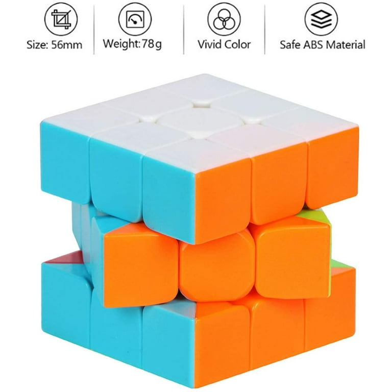 3x3 Speed Cube Bulk Set - Stickerless (Bright) / 60 Cubes