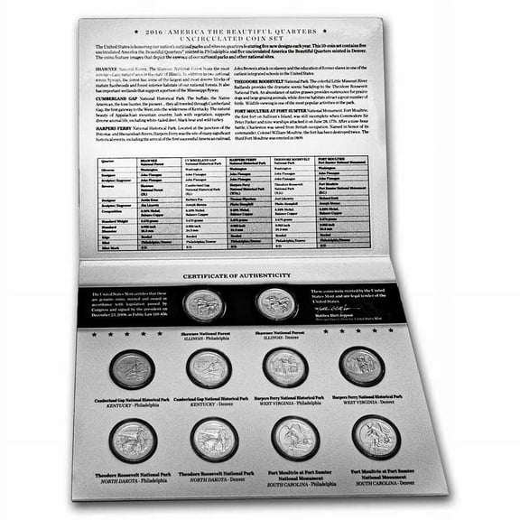 2016 America the Beautiful Quarters Uncirculated Set