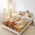 thumbnail image 4 of jejeloiu Safari Animal Fox Twin Sheet Sets,Countryside Plant Dandelion Bedding For Boys Teens 3-Piece, 4 of 7