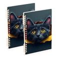 thumbnail image 6 of Cat Through The Wall Spiral Journal Notebook College Ruled Notebook 8.3" x 5.7" A5 Lined Thick Paper Page, 6 of 6
