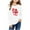 White, variant on Spazoro Kids Girls Sweatshirts, Heart Print Long Sleeve Valentine's Day Crew Neck Casual Blouses Tops for Child Girls Black Size 9 T
