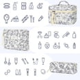 thumbnail image 3 of Quilted Makeup Bag, 3PCS Cotton Large Travel Makeup Bag, Cute Floral Coquette Make up Bag Cosmetic Bag Toiletry Bag for Women Girls, 3 of 9