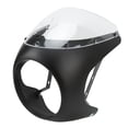 thumbnail image 1 of Motorcycle Headlight Fairing, Clear Lighting Aging Resistant Universal Headlight Fairing Cover Easy Clean Front  For Round Headlights Motorbike Bright Black And Transparent,Matte, 1 of 8