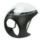 thumbnail image 1 of Carenado de faro delantero de motocicleta de 7 pulgadas, superficie lisa, resistente al envejecimiento, resistente al desgaste, apto para faros redondos, motocicleta, negro mate y transparente, 1 of 12