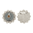 thumbnail image 1 of Gris fantasma aterrador miedo emocion Broche de plata Unbranded M, 1 of 3