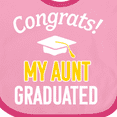 thumbnail image 4 of Inktastic Congrats My Aunt Graduated with Cap Boys or Girls Baby Bib, 4 of 4