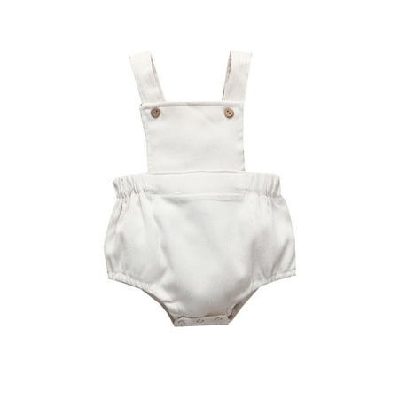 

Musuos Baby Boys Girls Romper Sling Sleeveless Snap Closure One Piece Romper for 0-2 Years Infant