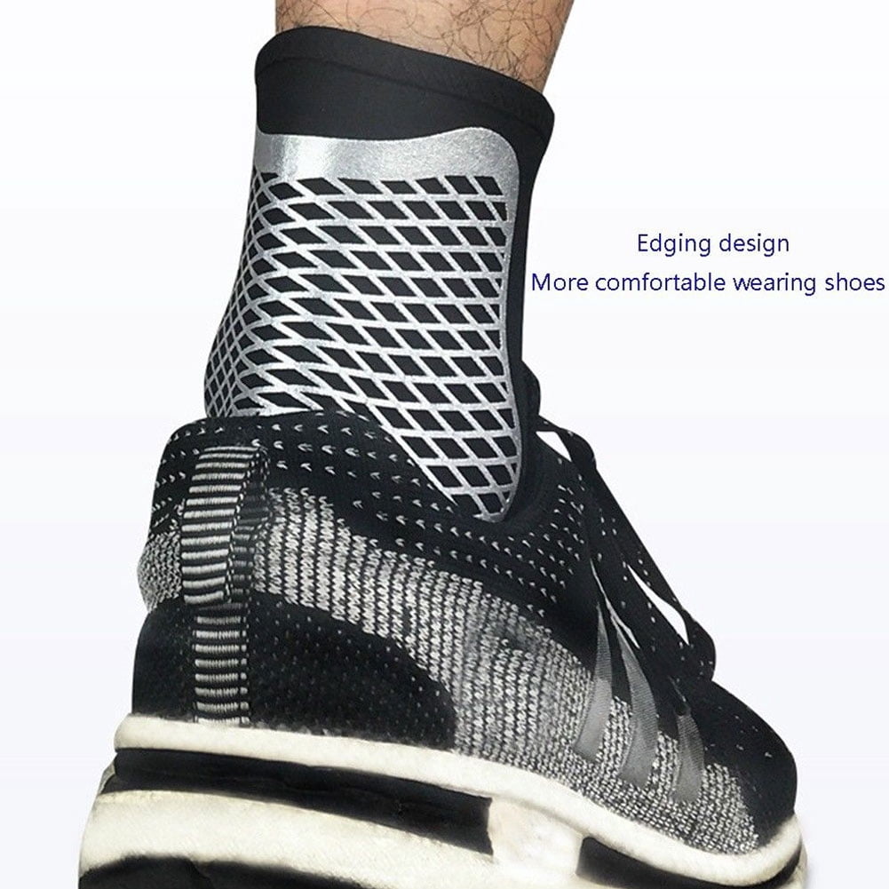 Yesbay Ankle Sprain Brace Foot Support Bandage Achilles Tendon Strap Guard Protector-Black