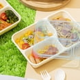 thumbnail image 2 of Qwtwty Kids Lunch Box Plastic Three Compartment Microwave Lunch Box for Office Workers Canteen Lunch Box on Clearance, 2 of 6