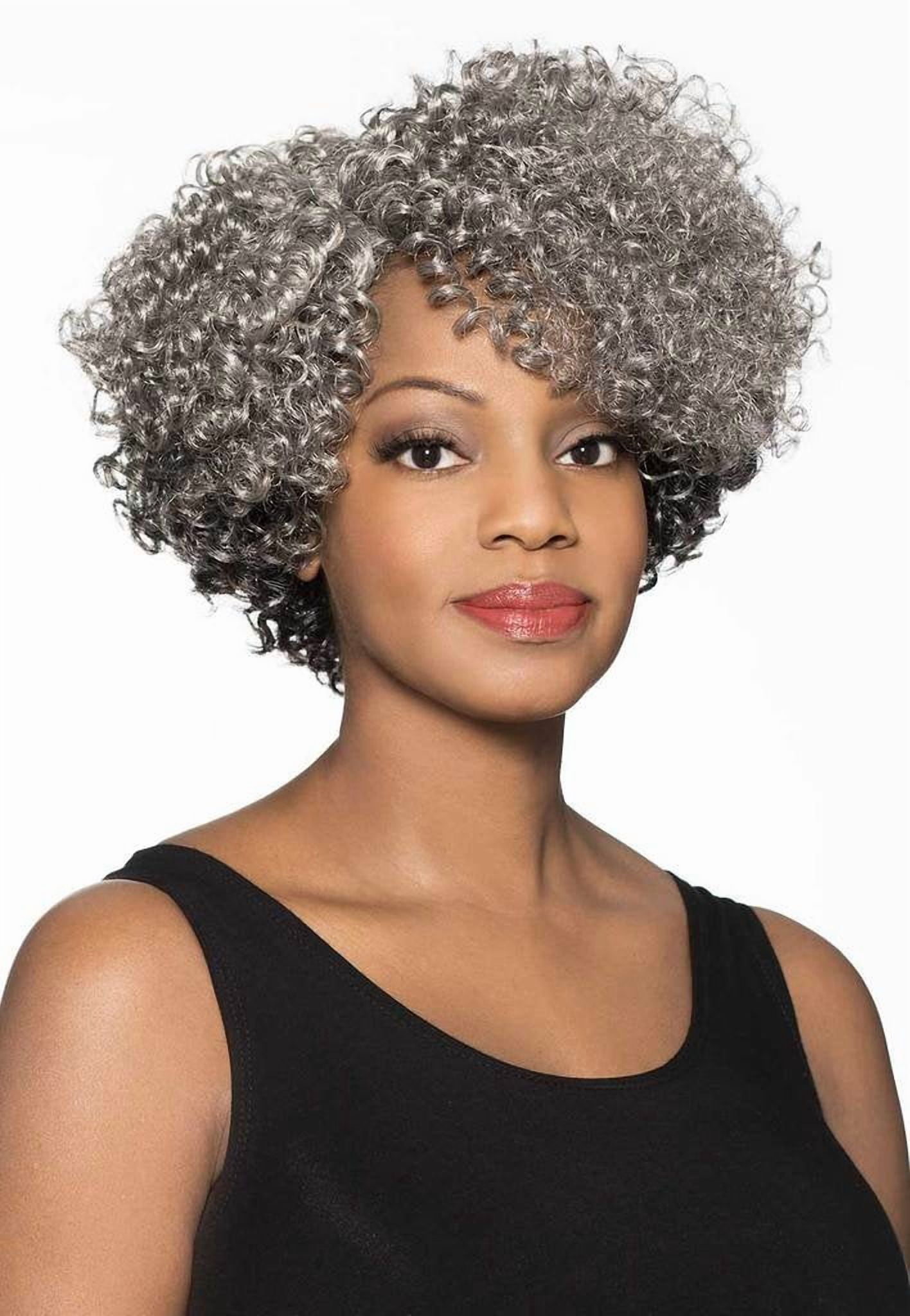 Foxy Silver (Marjorie) - Synthetic Lace Part Wig in DARKEST BROWN