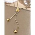 thumbnail image 1 of Collar Largo de Cadena Dorada con Estrella y Bolas, 1 of 4