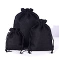 thumbnail image 1 of Bolsa de lino cepillado compuesto, bolsa de embalaje de regalo de joyería, bolsa de lino navideña a prueba de polvo y cálida para joyas, 1 of 4