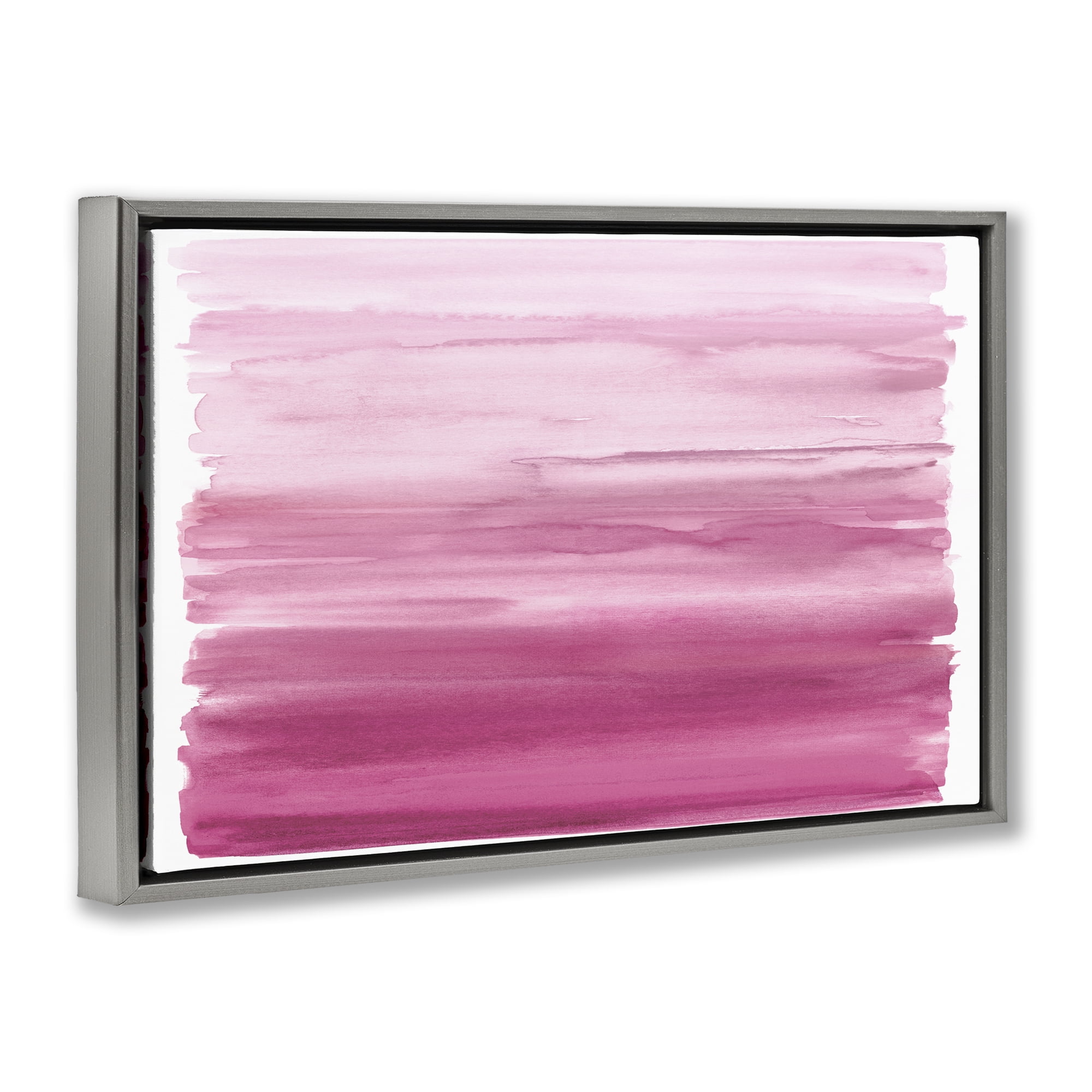 Stupell Industries Ombre Pink Blush Gray Framed Floater Canvas Wall Art, design by Allie Corbin