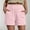 Pink, variant on Itsame Women Walk Shorts With Pockets Womens Linen Short Sweat Pants Relaxed Button Cotton Wide Leg Shorts White Size S