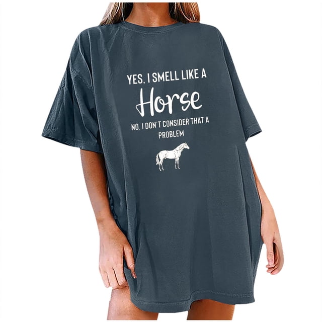 Birdeem Mode Femme T-Shirt Uni à Col Rond Imprimé à Manches Courtes Impression Blouse Ample Hauts