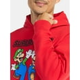 thumbnail image 4 of Super Mario Men's and Big Men's High Five Bros Graphic Hoodie, Sizes XS-5XL, 4 of 5