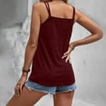 thumbnail image 2 of QLEICOM Women Casual Sleeveless V-Neck Loose Solid Pullover Blouse Tank Blouses Shirts Tops Wine 3XL, US Size 14, 2 of 5