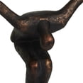thumbnail image 5 of 13", 14"H Bronze Polystone People Sculpture with Silver Ball Stands, by DecMode (2 Count), 5 of 9