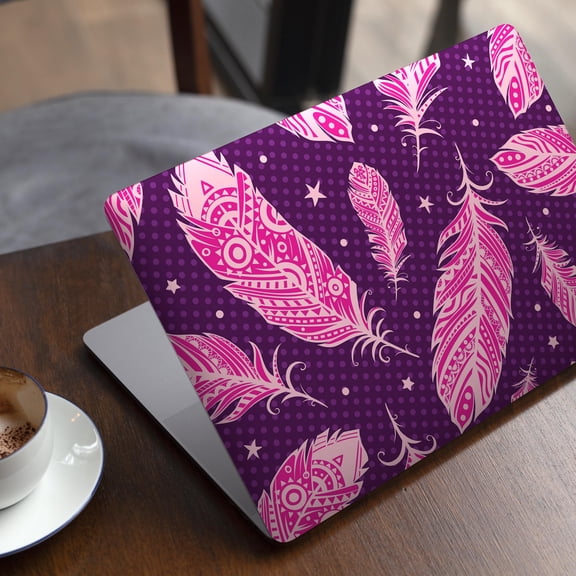 DesignSkinz Pink Aztec Feather Galore Full-Body Skin Decal Wrap Cover for MacBook 12" Retina (A1534)
