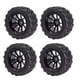 thumbnail image 1 of RC Cars Tyres, Easy To Install RC Tires And Wheels Rim Set  For Upgrade ANGGREK Black RC Car Wheels Set, 1 of 8