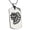 Silver, variant on Stainless Steel Aztec Chief Tribe Rune Engraved Dog Tag Pendant Necklace